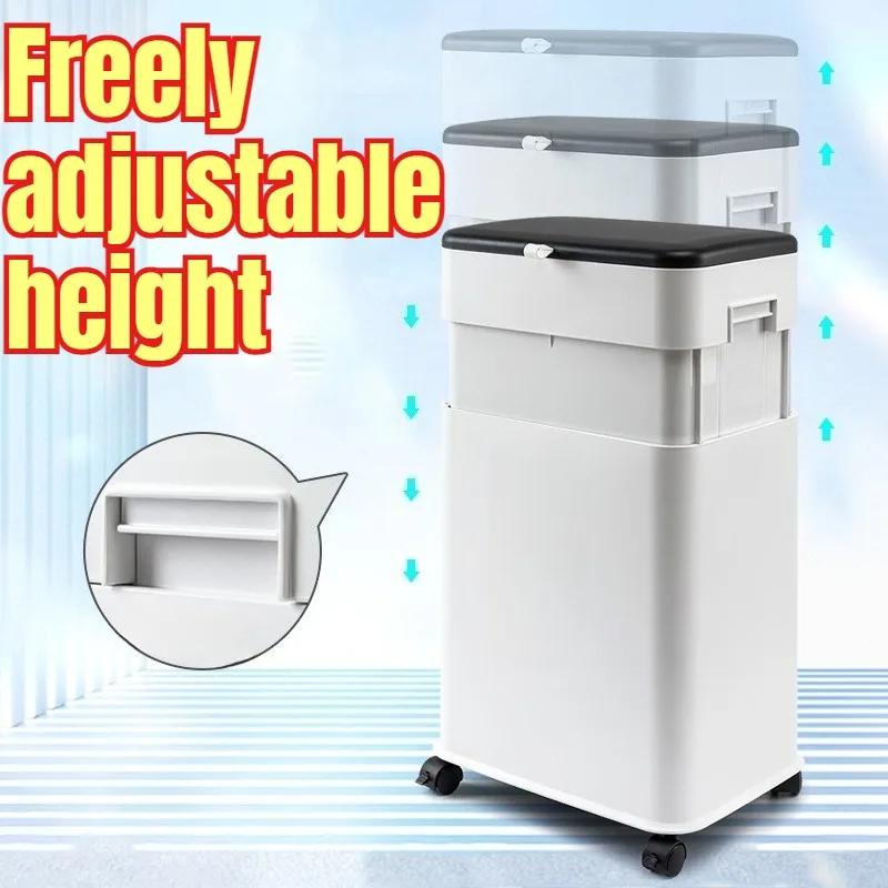 Creative Plastic Waste Bins Wastebasket Kitchen Trash Can Bathroom Dustbin Storage Bins Lift-up Garbage Basket Household Cleanin