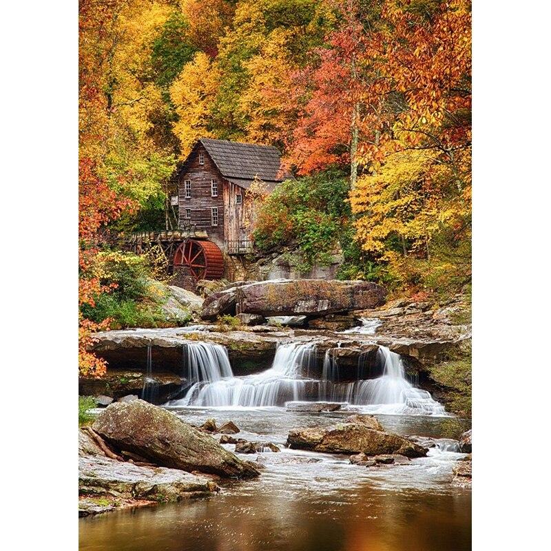 

5D DIY Алмазная картина Пейзаж Дом Алмазная вышивка Пейзаж Вышивка крестиком Полный круглый дрель Домашний декор Ручной подарок Full Round 40x50CM