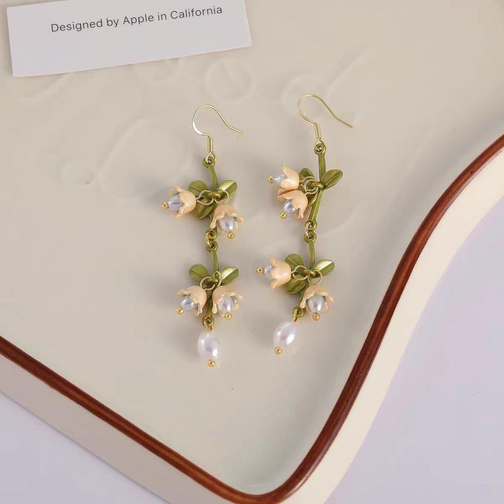 Orchid Pearl Earrings, Bracelets and Necklaces ~ Spring New Style Stud Earrings, Teenage Collar Chain