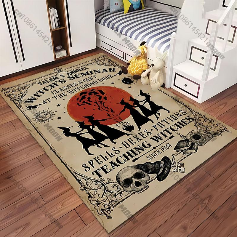 Witches Gathering for Magical Learning Carpet Yoga Living Room Room Decor Children's Crawling Mat Doormat Area Rug