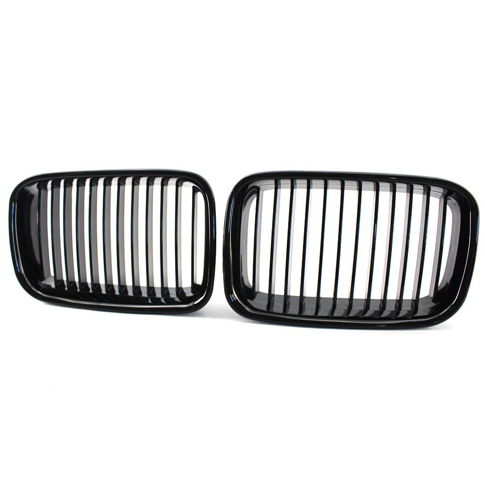 1 Pair Front Hood Bumper Kidney Grilles Grill Chrome for BMW 3-Series E36 Sedan Coupe Touring 1990-1996 51138122237 51138122238