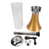 Dispensador de Cerveja com Luzes Duplas Torre de Bebidas de 3L Dispensador com Coluna de Gelo em Aço Inoxidável para Festa de Bebidas Bar Dourado