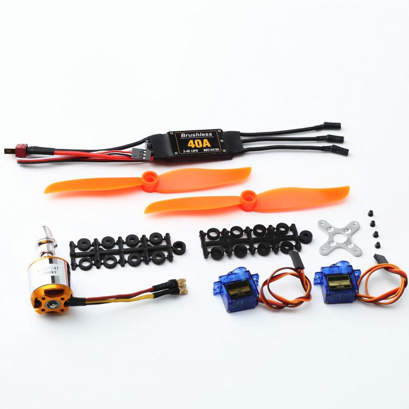 A2217 KV2300KV Brushless Motor 40A ESC SG90 9G Micro Servo 6035 Propeller for RC Fixed Wing Plane