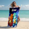 Personalized customized proof beach towel with Pokémon pattern - soft, absorbent,quick-drying,perfect swimming,camping&bathing
