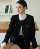 Bye Bye Seop [Set] Tweed Wool Jacket + Mini Skirt Black