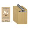 5 Wooden Clipboards Set: Includes 4 Clipboards with Pen Holders, 5 Writing Pads, and 16 File Boards for Restaurant Order Management