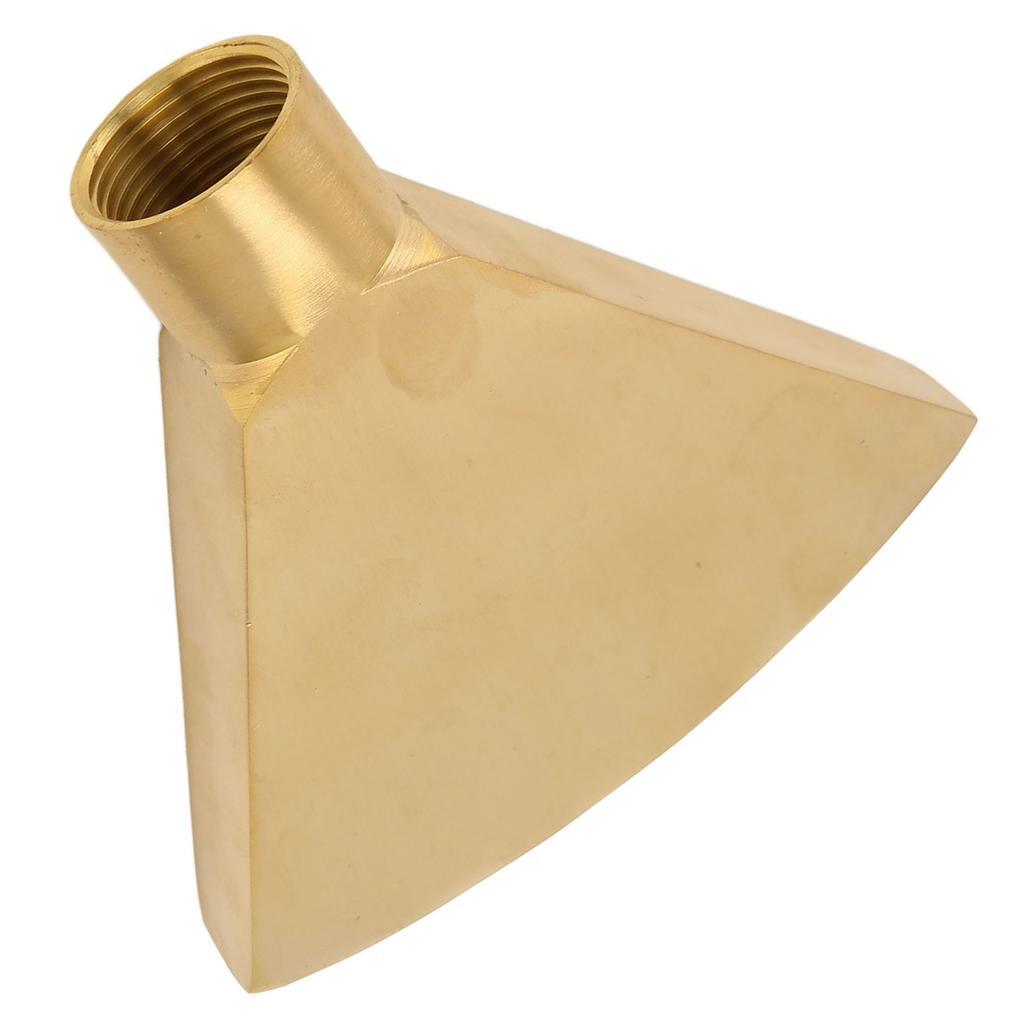 Fan Shaped Spray Head Flat Mouth Uniform and Soft Water Water Fountain Spray Nozzle Brass Erosion Resistant for Garden Pond