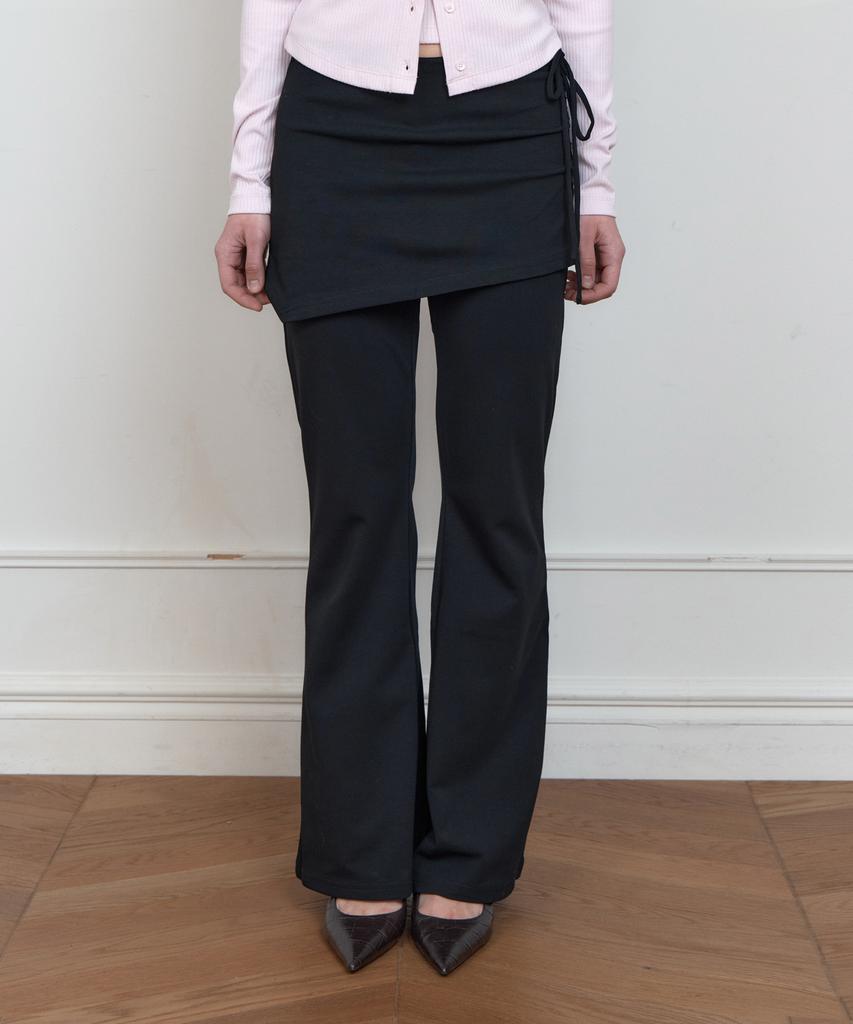 Kyuliti C Layered Skirt Pants_Black