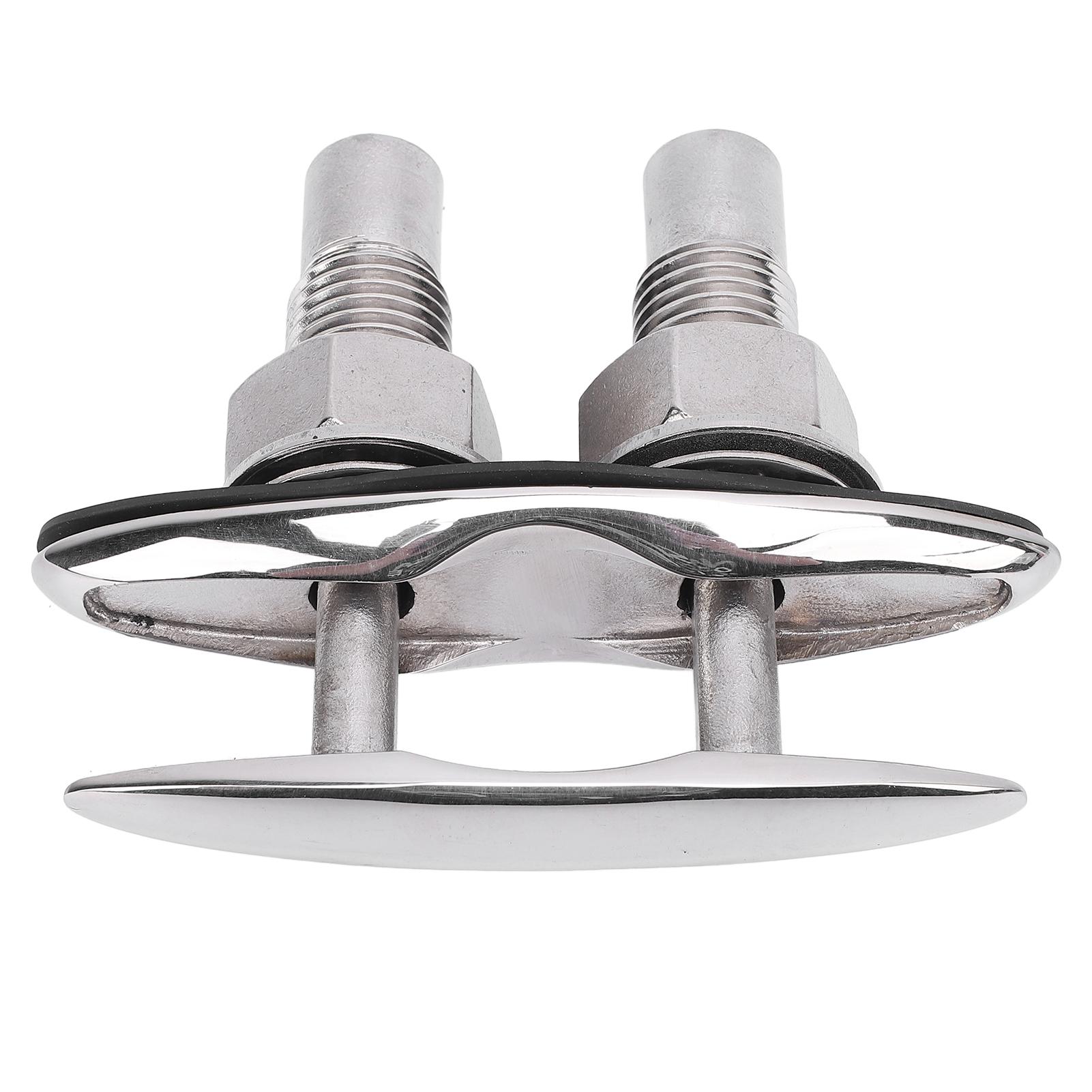 

5in Pull Up Boat Cleat 316 Stainless Steel Highly Polished Secure Fixation Retractable Dock Cleat Rope Cleat for RV