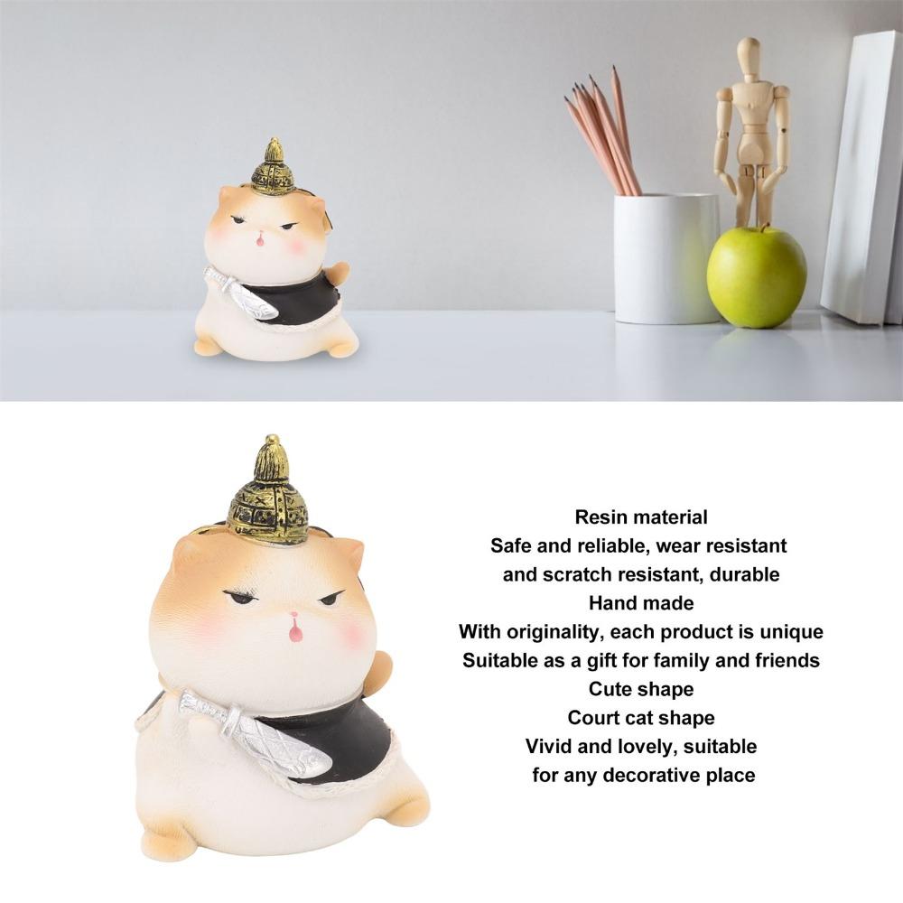 Cat Shpae Cat Ornament Desktop Decoration Cat Tabletop Ornament Cute Resin Cat Statue Gifts