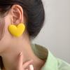 Large Heart Shaped Stud Earrings Lightweight Resin Material Simple Design Comfortable Fit Suitable for Daily Wear and Various Occasions
