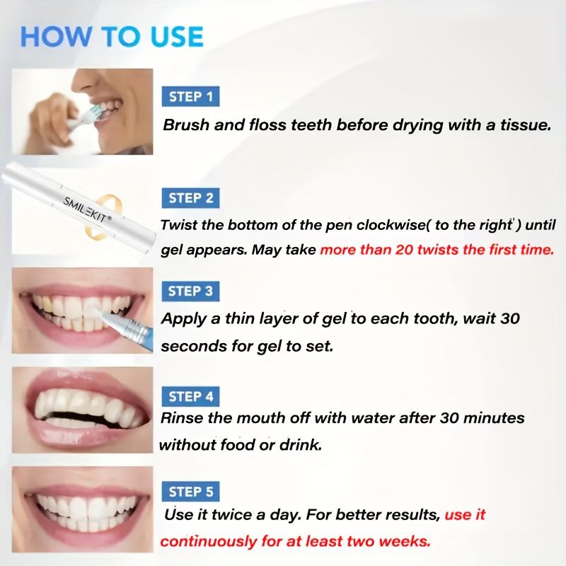 2/1pcs*2ml Whitening Toothbrush Pen Instant Use No-Brush Teeth Cleaning Pen