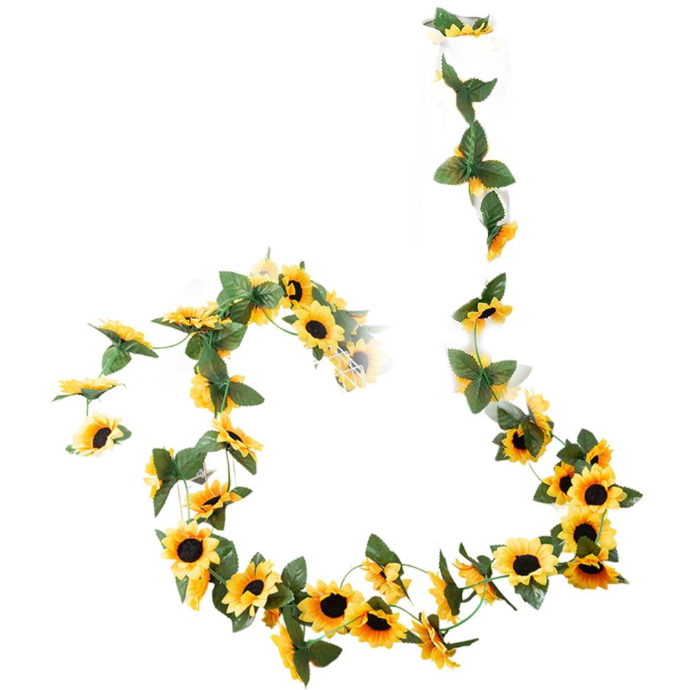 Long-lasting Artificial Flower Garland Sunflower Vine Garland Maintenance-free
