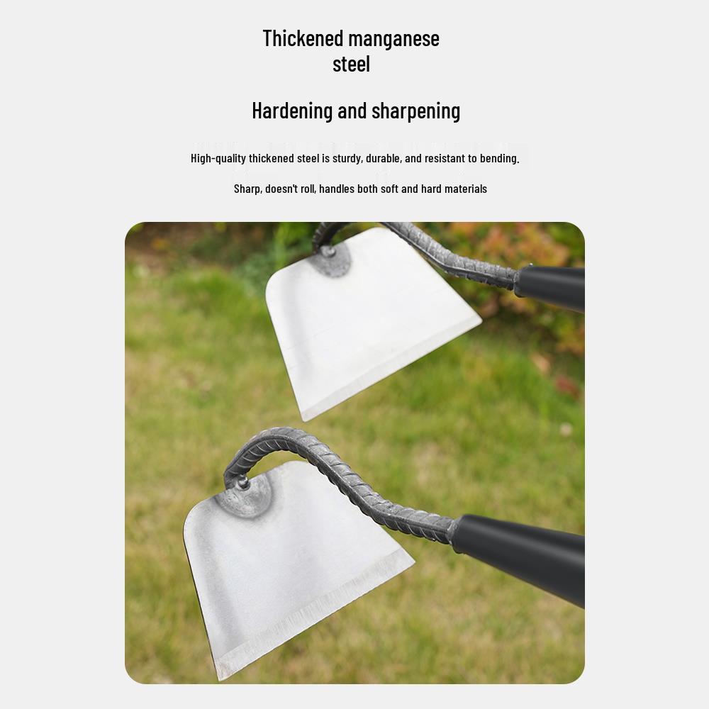 Manganese Steel Hoe: Traditional Agricultural Tool for Planting, Weeding, and Shoveling.