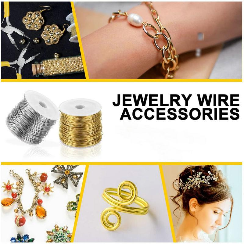 0.3-1.0mm Jewelry Copper Wire Tarnish Resistant Jewelry Beading Wire for Bracelet Necklaces Craft Jewelry Making Supplies
