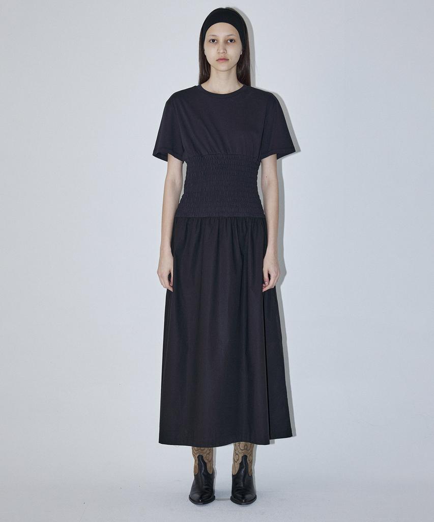 Enor Smoking Top Layered One-Piece - Black