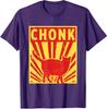 Retro Poster Colors Chonk Funny Fat Cats Kitten Owner Unisex T-Shirt
