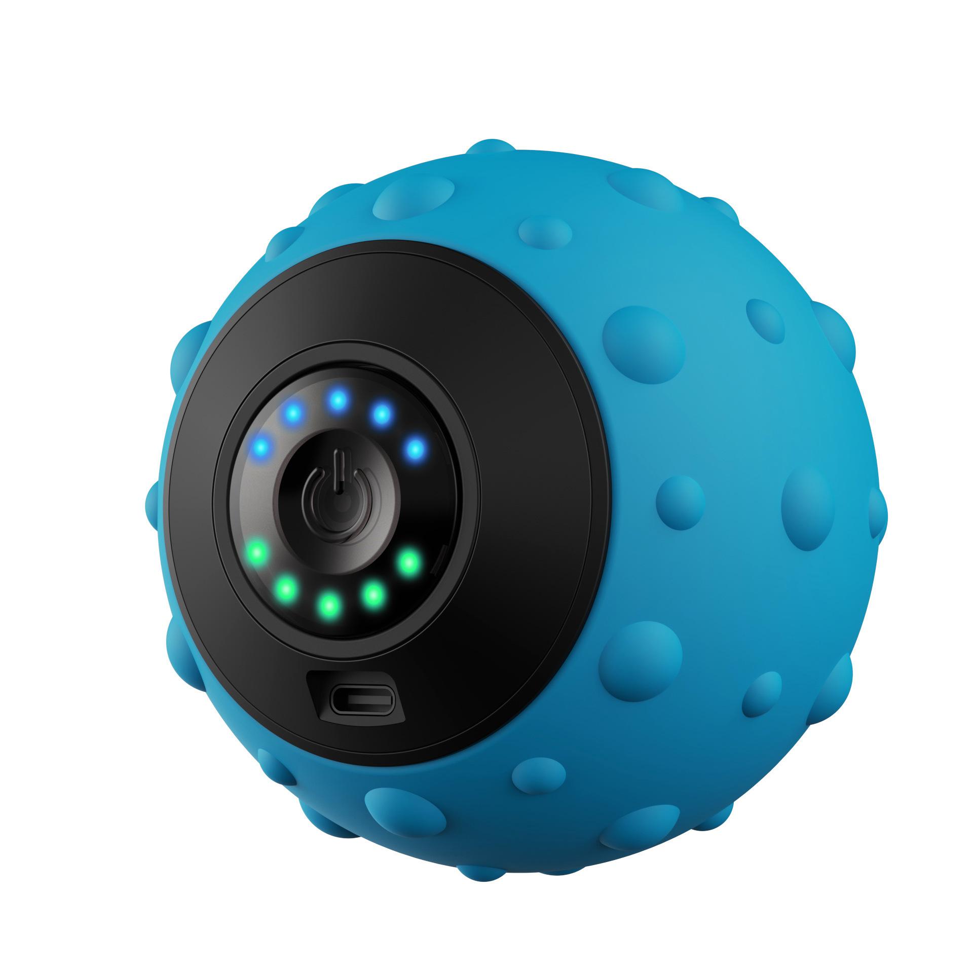 Electric Massage Vibration Ball Sports Fitness Foot Massage Home Training Yoga Massage Ball Facialuse Care Soothing Device Gym синий