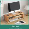 Double-Layer Computer Monitor Riser Stand with Storage