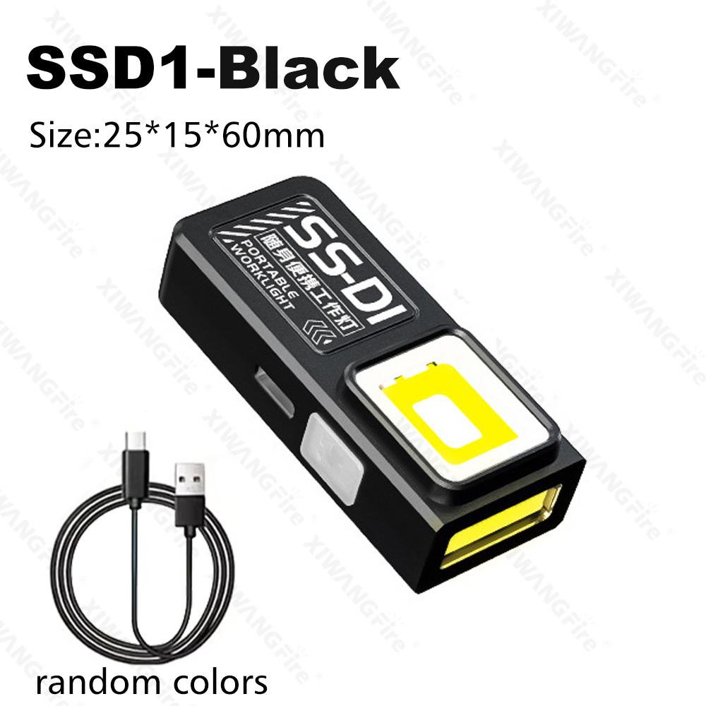 Multifunktionale Schlüsselanhänger-Taschenlampe, USB-aufladbar, Mini-Taschenlampe mit COB-Arbeitslicht, ideal für Camping, Wandern und als Taschenlampe.