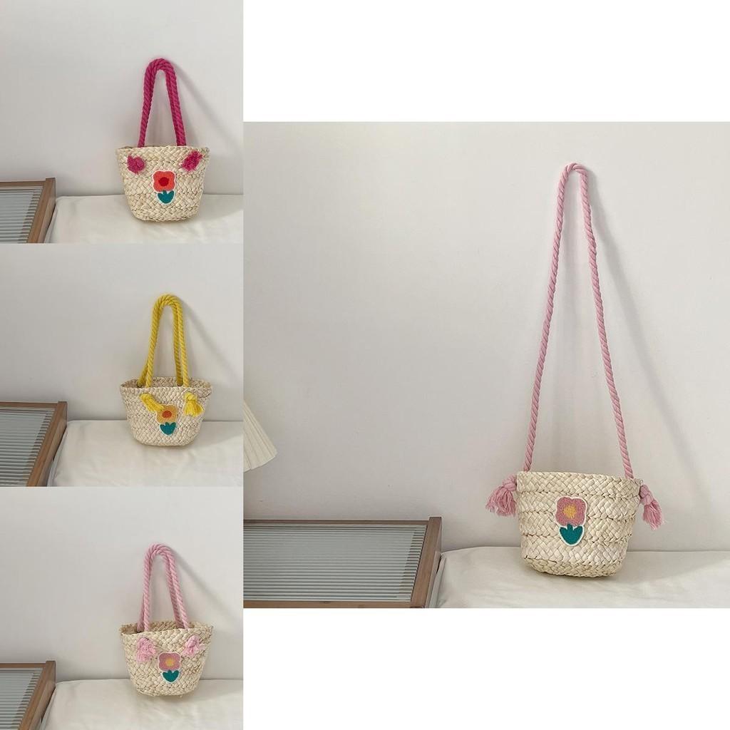 Modern Children's Casual Handbag Handwoven Straw Bag Available In Multiple Colors