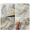 Trendy Flower Lace Neck Scarf Lace Edge White Beige Photo-Ready Shawl Long Slim Versatile Hairband Photo Props
