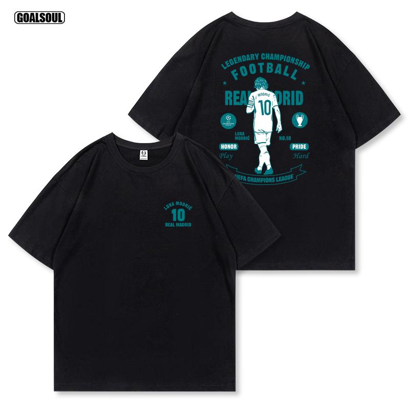 2025 MODRIC tričko Real Madrid Ne. 10 MoDRIc Fotbalová Trendová Značka Americký Retro Ležérní Bavlna Krátký Rukáv Vysoká Kvalita Ins