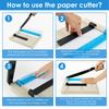 Guillotine Paper Cutter With Safety Guard And Blade Lock Accurate Cutting Paper Slicer Nonslip Paper Trimmer 12 Sheets Capacity