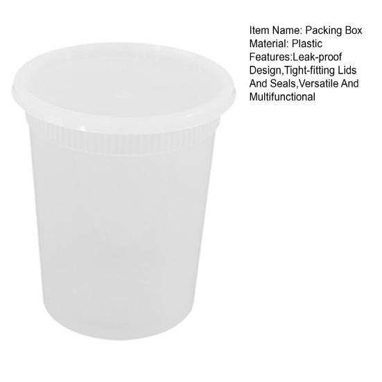 50-Pack Plastic Deli Food Containers with Lids BPA-Free Airtight Storage Container Leak-Proof Soup Containers Microwave Freezer Dishwasher