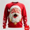 Autumn 3D Santa Clause Printed Sweatshirts Round Neck Fashionable Casual Sports Long Sleeved Christmas Clothing Men's Sweatshirts