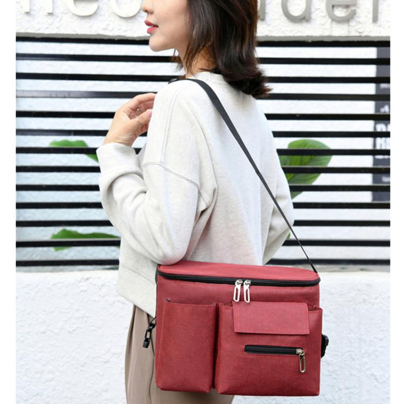 Práce Kancelář Piknik Izolovaná taška na oběd Chladicí taška na oběd Nepropustný obědový box s nastavitelným ramenním popruhem Tašky na oběd pro ženy