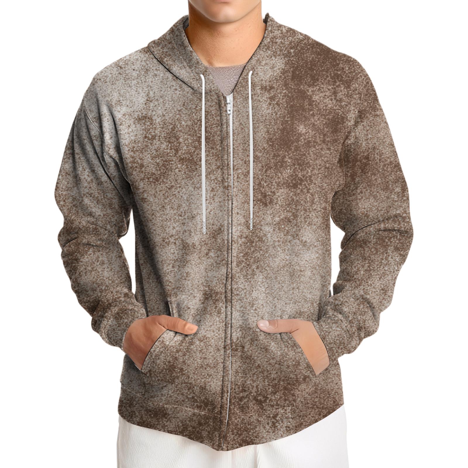 

Мужская повседневная куртка с капюшоном и кулиской свободного кроя XXXL коричневый