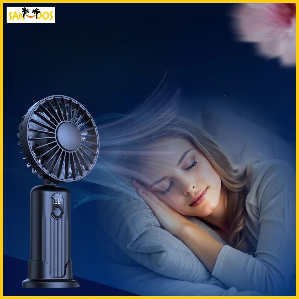 Mini portable portable fan with a handheld usb stand