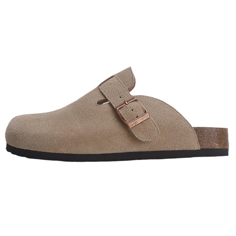 

Издание из премиальной коровьей кожи~ Шлепанцы на платформе с мягкой подошвой из натуральной кожи, Женские, Новые, Летняя женская уличная обувь, Рыбалка Бокен, Полусабо 35