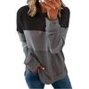 QICED Women's Fashion Casual Long Sleeve O-Neck  Blouses & Shirts