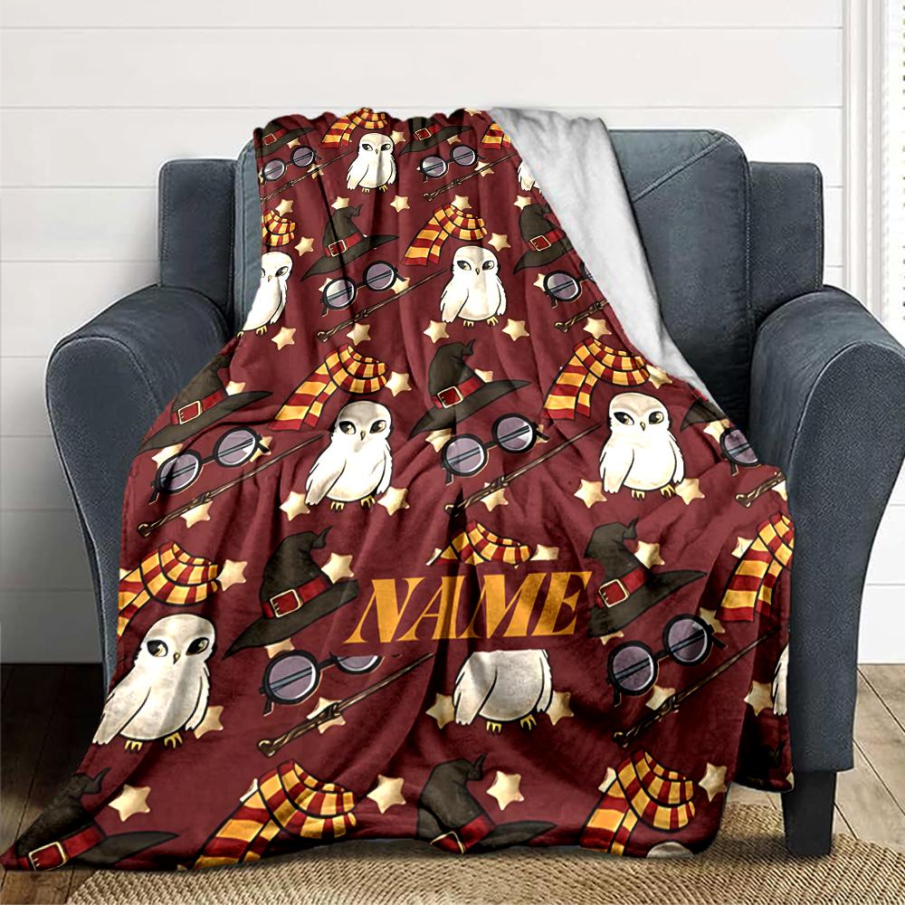 Custom Name Alien Face Close-Up Blanket for Couch & Bed, Plush Cozy Fuzzy Blanket Super Soft & Warm Blankets for Fall and Winter. 090880