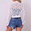 Women's Flower Lace Hollow Out Long Sleeve Jacket