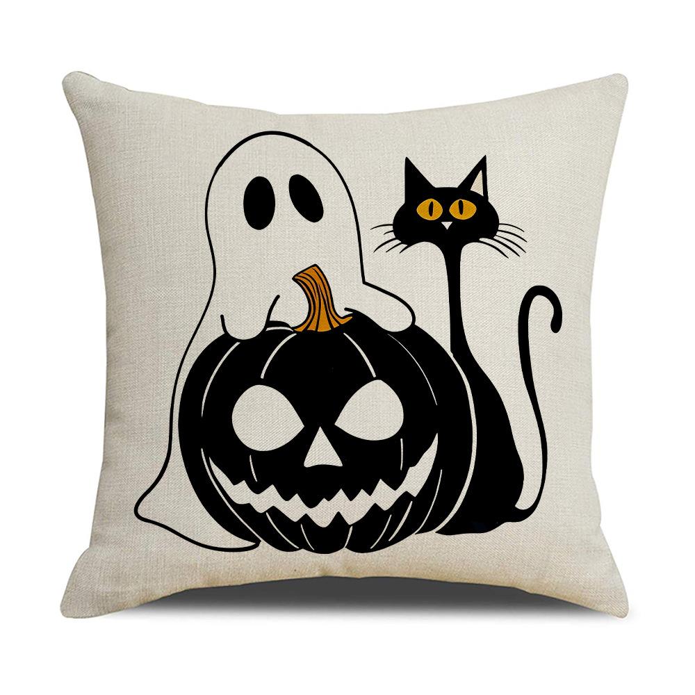 Halloween Cushion Cover Funny Horror Cat Party Decoration Cushion Sofa Pillow Combination