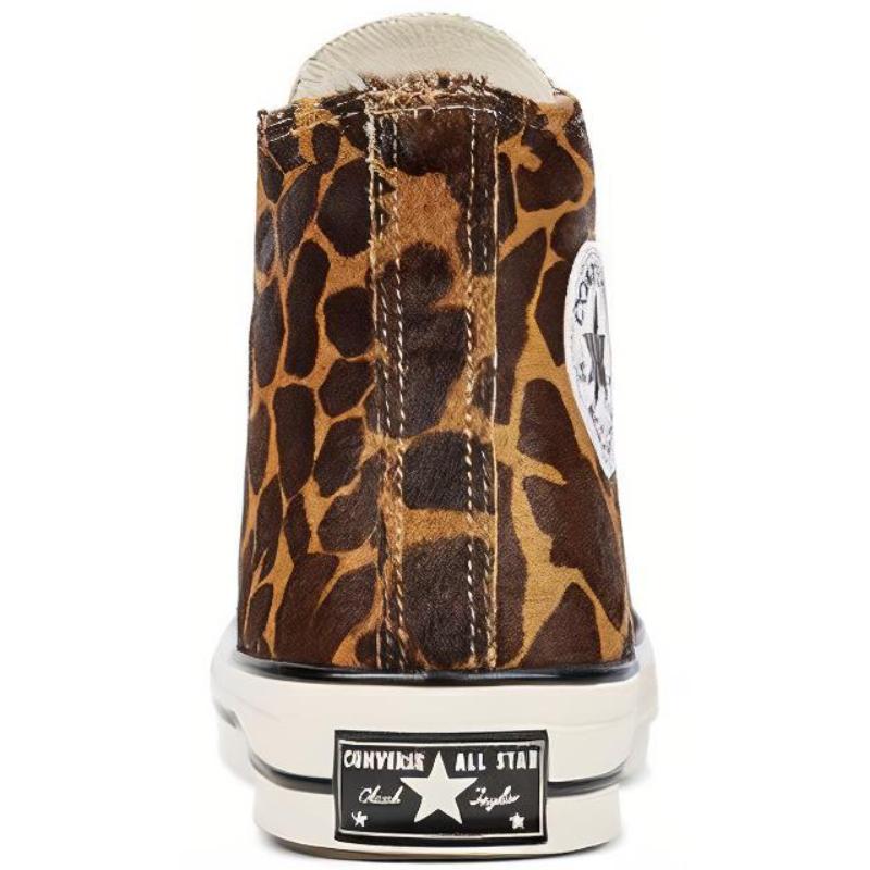 Converse 1970s Round-toe Lace-up High-Top Canvas Unisex Brown White