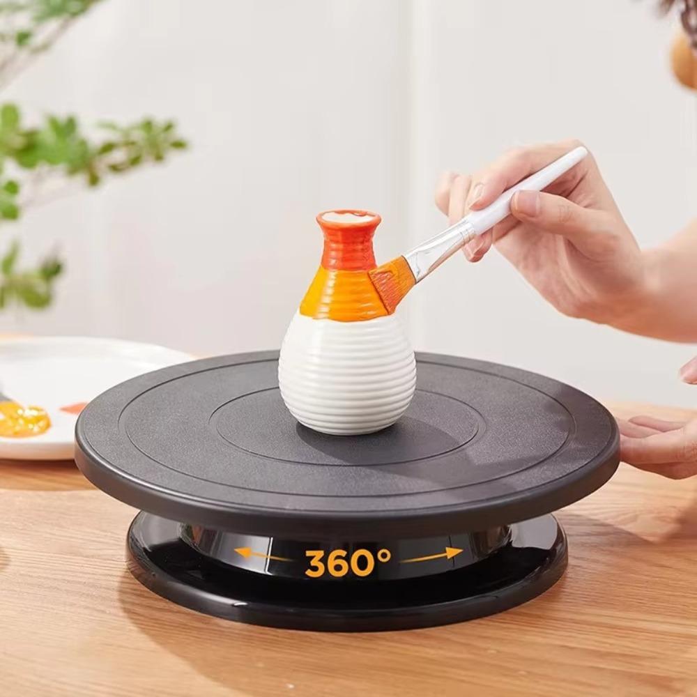 Plastic Cake Turntable Baking Tool Painting Rotate Turntable Revolving Cake Decorating Stand