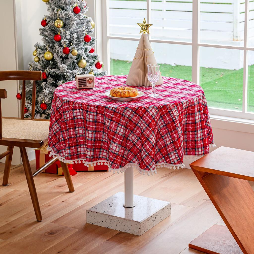 Rectangle Dining Table Cloth Striped Three-Dimensional Embroidery Flower Small Fresh Cover Cloth Tablecloth Art Cotton And Linen