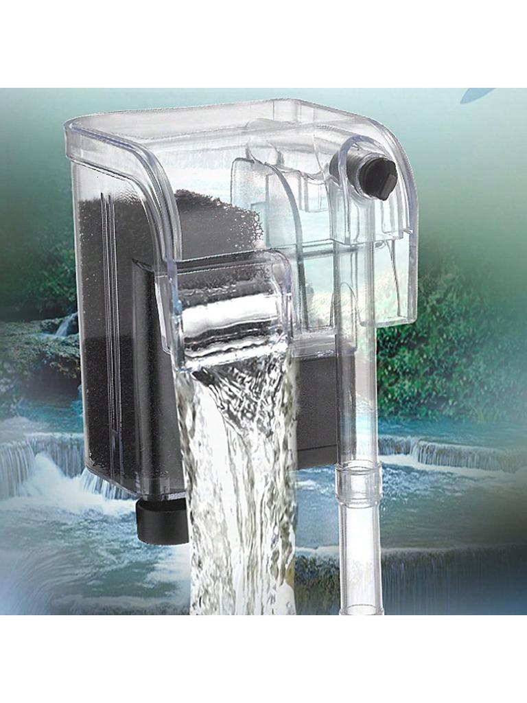 1 Stück Aquarienfilterpumpen Ultra Leise Aquarium Einhängefilter, Kleiner Aquarienfilter für Aquarium, geeignet für 20-30cm Becken