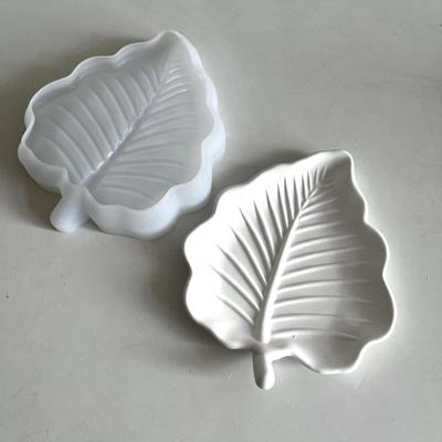 Leaf Tray Silicone Mold  DIY Jewelry Storage Plate Organizer Candle Holder Concrete Cement  Plaster Epoxy Resin Molds