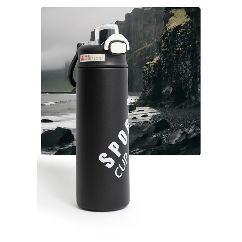 600 ml Isolierbecher 304 Edelstahl Wasserbecher für Männer und Frauen Tragbarer Outdoor-Sport Trinkbecher Thermosflasche