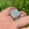Huitan Gorgeous Women/men Square Shaped Ring Trendy Party Special Wedding Luxury Accessories Full Shining CZ Temperament Jewelry
