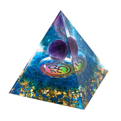 Orgonite Crystal Orgone Pyramid Tree of Life Energy Tower Nature Reiki Healing Chakra Object (B)