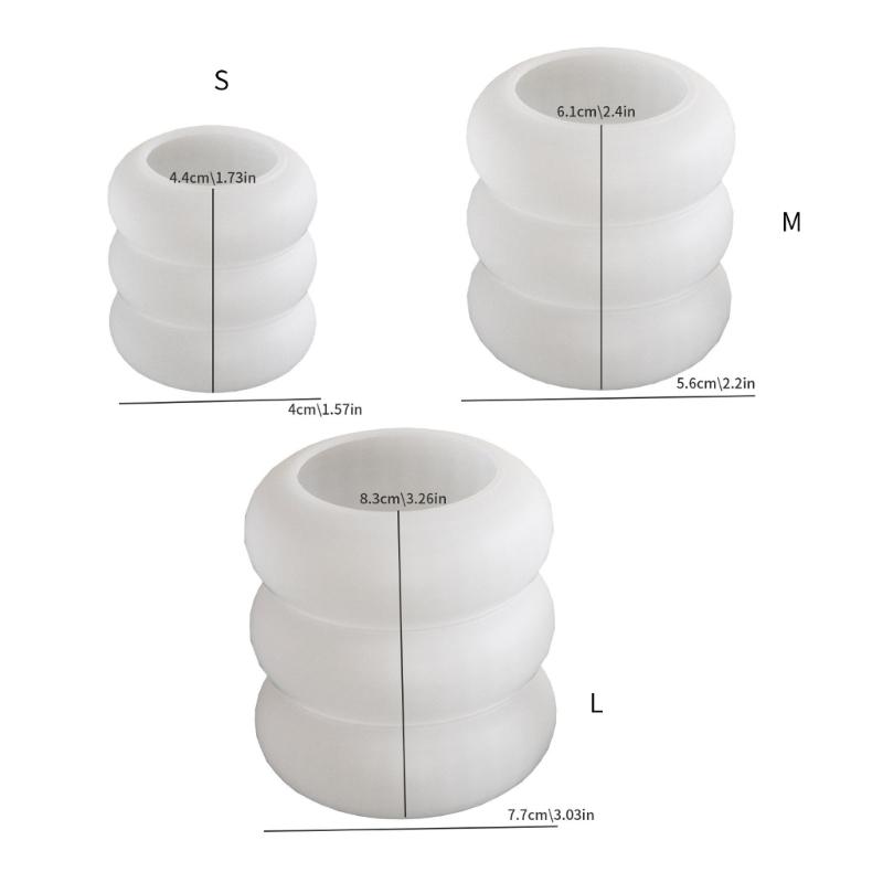 Silicone Mold for Candle Making 3D Round Resin Crafting Moulds Silicone Texture Suitable for Aesthetic Room Decors