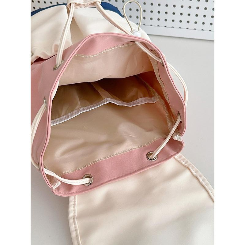 Schoolbag College Students Contrasting Color Backpack Commuting Simple New Versatile Backpack Primary School Students Travel Research Small Fresh