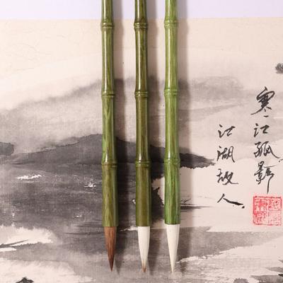 Oil Painting Chinese Calligraphy Brush Wolf Hair Art Paint Brush Scriptures Writing Brush  Student