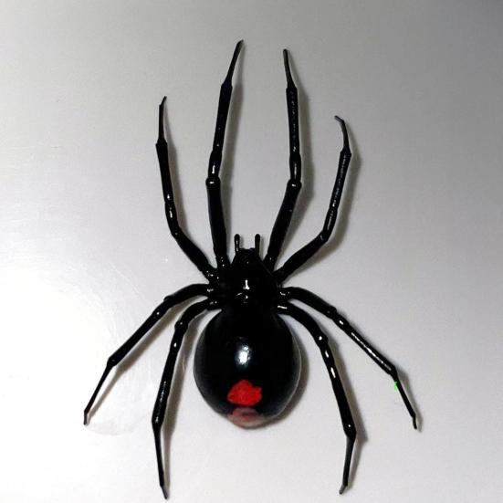 1/2/4/6Pcs Magnetic 3D Spider Decoration Scary Realistic Black Spider Halloween Prank Props Garage Door Mailbox Locker Refrigerator Magnet Fake Spider